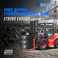 Garvee 6.50-10 Heavy Duty Forklift Tire 10 PLY Tube Type Durable Industrial Black