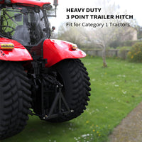 Garvee 3 Point Hitch Receiver 2" Trailer Hitch Heavy Duty Steel Drawbar Adapter Quick Change Bottom Pin Design Fits BX Kubota LM25H WLM NorTrac Yanmar Kioti Cat Tractors Industrial Use