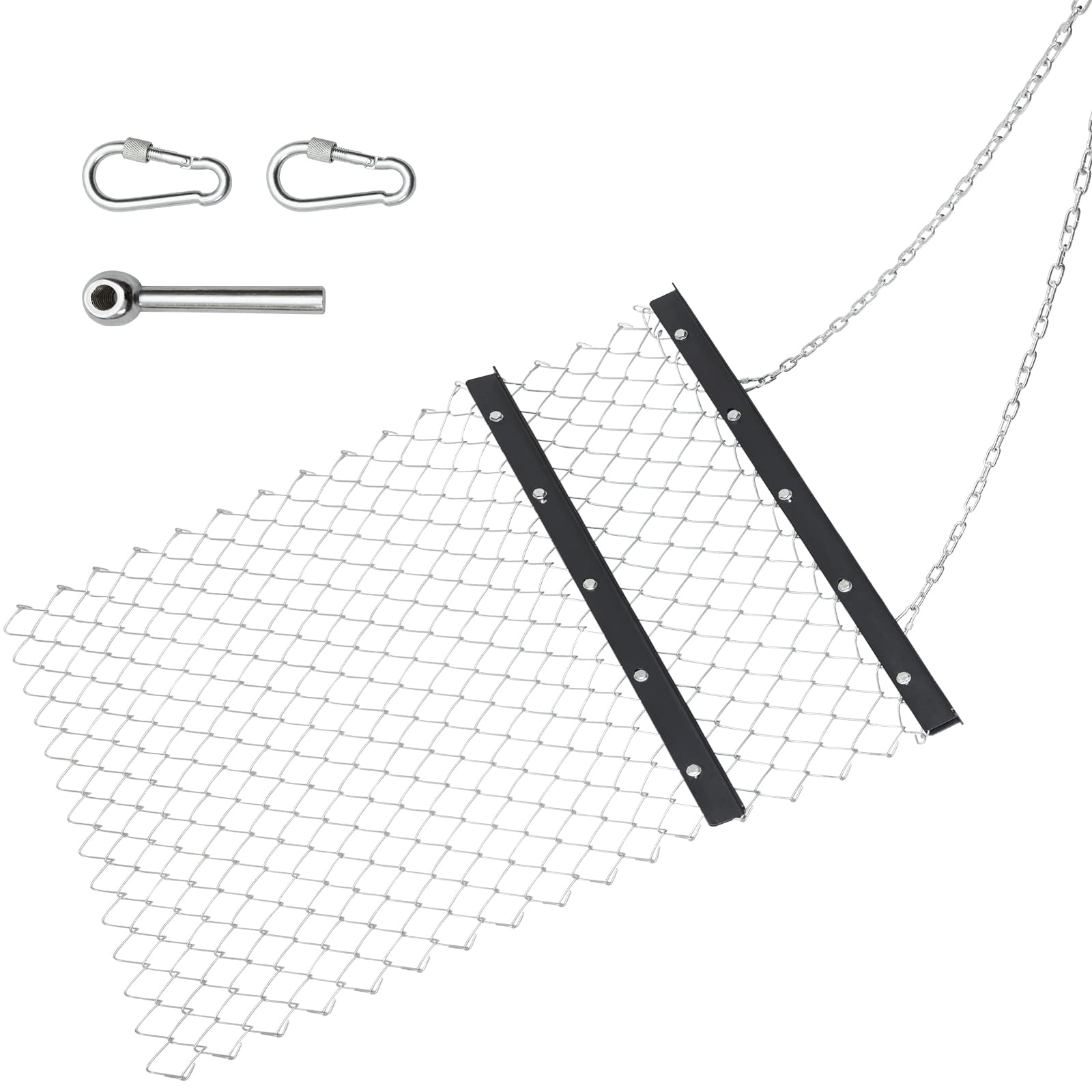 Garvee 4x3ft ATV Chain Drag Harrow Driveway Drag Chain Mat for ATVs, UTVs, Garden Lawn Tractors