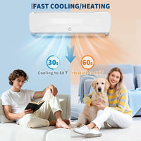 Garvee 7-in-1 Ductless Mini Split Air Conditioner & Heat Pump, 24000 BTU, 21 SEER2, Inverter, WiFi & Alexa Compatible, 208-230V, Cools & Heats up to 1500 Sq.Ft, R32/R35, 7 Fan Speeds, Eco Mode - US Standard