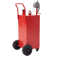30 Gallon Gas Caddy with Pump Portable Fuel Storage Tank Gasoline Diesel Fuel Red
