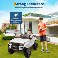 Garvee Ride P Series  24V Kids Electric Ride-On Car w/Parent Remote Control, 4WD/2WD Switch, Bluetooth Music, LED Lights & Shovel – 2-Seater Off-Road Toy for Over 3 Years, ASTM/CPSIA Certified