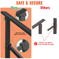 Garvee 4 Step Hand Rails for Outdoor Steps, Aluminum Alloy Railing, Exterior Hand Railing for Steps, Porch Railing Kit, Outdoor Handrails for Exterior Steps, Stair Railing for Concrete - 4 Steps