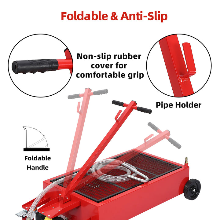 Diseño con asa en T plegable para fácil manejo