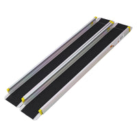 Garvee Telescoping Wheelchair Ramp 7FT Aluminum - Adjustable Track ADA Folding for Home/Car/Doorway/Curbs (Scooter Access)