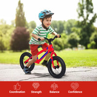 Garvee Balance Bike Lightweight Toddler Bike for 2-6 Year Old Boys and Girls - No Pedal, Adjustable Handlebar and Seat, Aluminium, EVA Tires - Red
