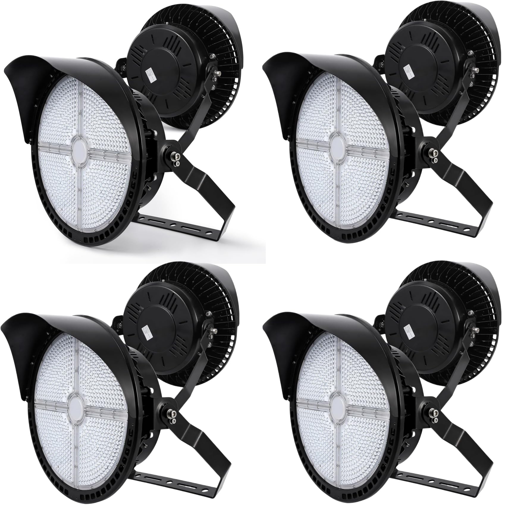 Garvee 500W LED Stadium Light 72,000LM 5700K Daylight - 1500-2000W MH Equivalent, IP65 Waterproof, Advanced Electrical Protection, 30° Beam, UL Listed, 100-277V, 4 Pack