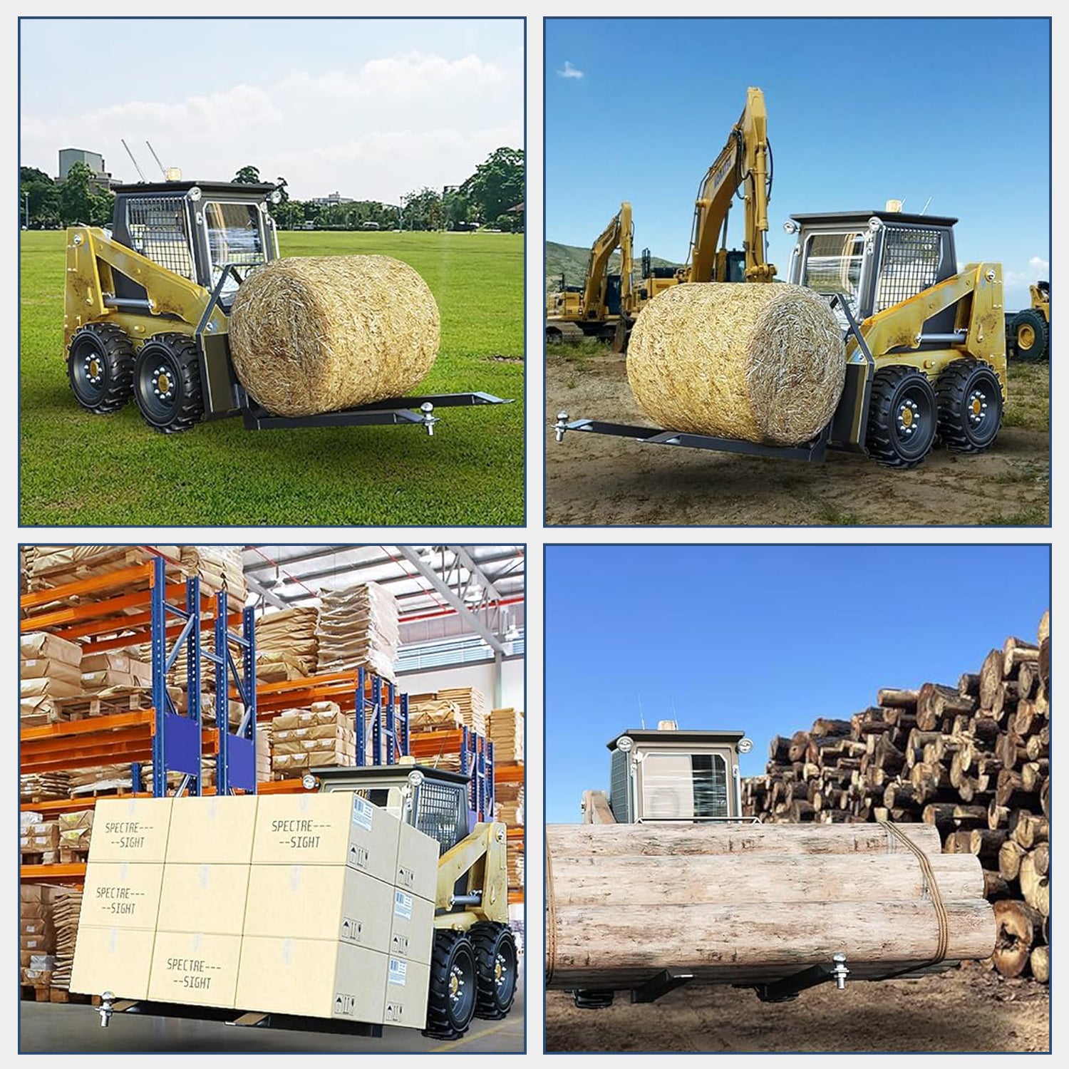 Garvee 2600 LBS Heavy Duty Pallet Forks Q235 Steel, Trailer Hitch Ball, Solid Welds, ATV & Tractor Compatible, Farm & Warehouse Use