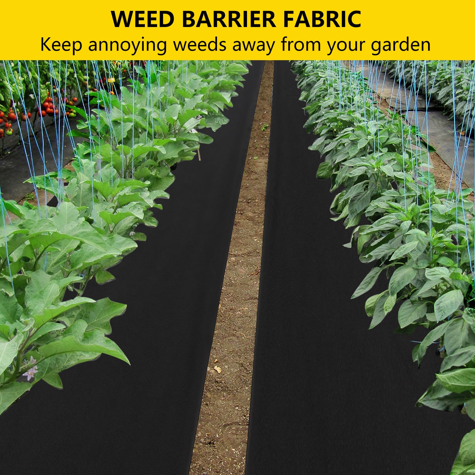 4ft x250ft Weed Barrier Landscape Fabric, 1.8oz Ground Cover