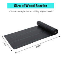Heavy Duty 5oz Weed Barrier, 4ft x 250ft Landscape Fabric - GARVEE