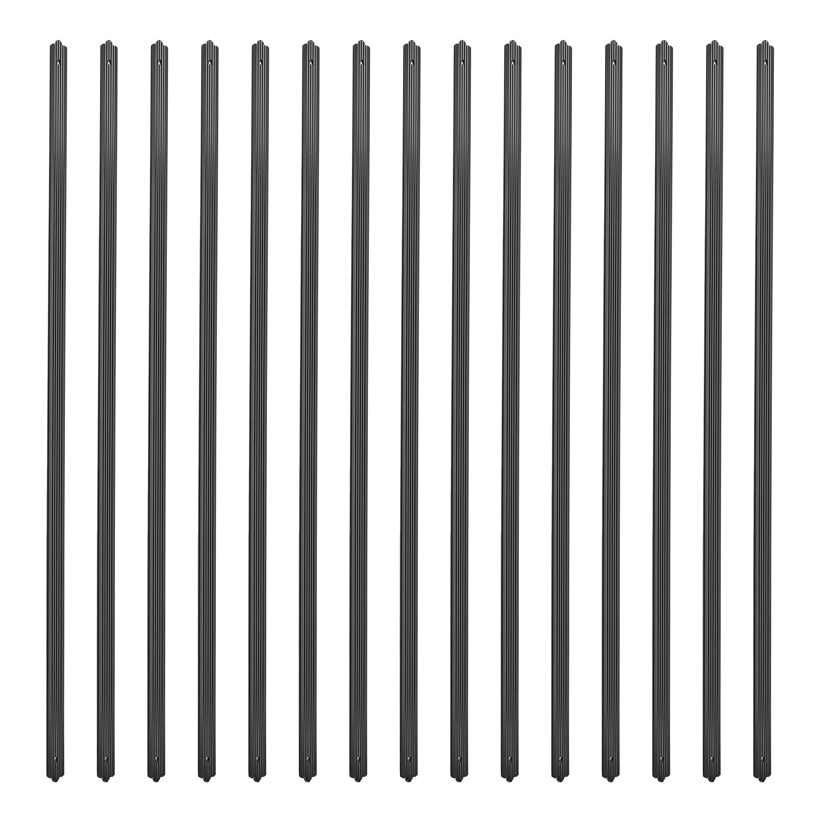 Aluminum Deck Balusters 32.25x1 Inch, Black, for Porch & Stairs