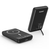 Garvee Wireless Portable Charger PD 30W 10000mAh Magnetic Power Bank, Mag-Safe Battery Pack with Foldable Stand and 12N Stronger Magnet for iPhone 14/13/12 Series