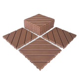 Garvee 44 Pack Square Patio Floor Decking Tiles Red Brown 11.8"x11.8" All Weather Use for Porch Poolside Balcony Backyard