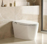Garvee Smart Toilet Without Auto Open/Close Lid Heated Seat Warm Water Bidet Foot Sensor Night Light Modern Bathroom - Off-White