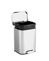 Garvee 1.3 Gal Bathroom Trash Can Stainless Steel Step Garbage Can with Soft-Close Lid for Living Room Office Silver - Silver