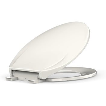 Garvee Toilet Seat Elongated,Toilet Seat with Quick-Release And Quick-Attach, Plastic Toilet Seat with Soft Close, Easy Install and Clean - Fits Most Elongated Toilets Biscuit