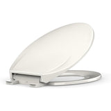 Garvee Toilet Seat Elongated,Toilet Seat with Quick-Release And Quick-Attach, Plastic Toilet Seat with Soft Close, Easy Install and Clean - Fits Most Elongated Toilets Biscuit - Biscuit