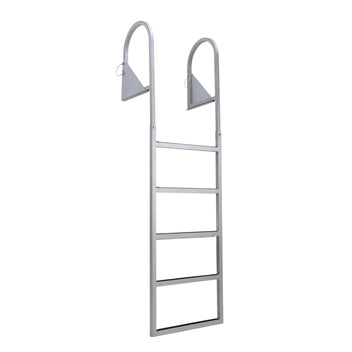 Garvee Aluminum Dock Ladder 5 Steps, Removable Boat Ladder 350lbs Load Capacity, Pontoon Ladder Pool Stairs with Nonslip Design for Marine Boarding Lake Pool Dock