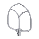 Garvee Subtle Silver Coated Dough Hook for Garvee Polished Stainless Steel Flat Beater for Kitchenaid 7L Tilt-Stand Mixer Attachments for Kitchen Paddle, Baking,Pastry, Mixing Accessory,Dishwasher Safe