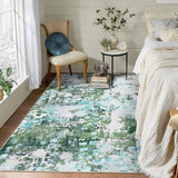 Garvee Bedroom Rug 5x7 Green Abstract Rugs for Living Room Washable Rug Modern Office Rug Low Pile Floor Cover Colorful Rug Bedroom Area Rugs Indoor Carpet Non Slip - Green Multi