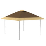 Garvee 13' x 13' Pop-up Gazebo Tent, Outdoor Patio Gazebo Instant Canopy Tent with Double Roof, Khaki & Beige - Khaki