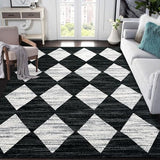 Garvee Black & White 4x6 Rug Machine Washable Rugs Bedroom Rugs Checkered Rug Abstract Geometric Rug Non Slip Rugs Modern Area Rug Carpet for Office Kitchen Entryway Living Room Bathroom - Black & White
