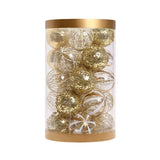 Garvee 25 Pcs Christmas Tree Ornament Balls, 2.4" Clear Shatterproof Christmas Decoration Balls, PET Painted Christmas Ball Set for Holiday Wedding Christmas Tree Decorations, Champagne Gold - Champagne Gold