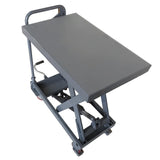 Garvee 500LBS Hydraulic Scissor Cart, 28.5" Lift, Manual Table - Grey - Silver
