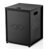 Garvee Metal Propane Tank Cover Table for 20 lb Gas Fire Pits - 16" Hideaway Storage Side Table with Handles, Gas Tank Holder - Black