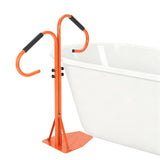 Garvee 2-Way Hot Tub Handrail, 360° Swivel Spa Side Handrail, Adjustable 38"-58", Heavy Duty, Indoor/Outdoor, Rust Resistant - Orange