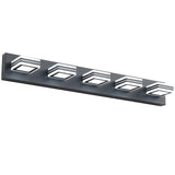 Garvee LED Vanity Light Fixture Matte Black Acrylic Bathroom Vanity Lights Over Mirror, 5 Lights, Anticorrosive Rust Resistant