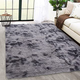 Garvee Fluffy & Sheepskin Dark Grey 6x9 Furry Shaggy Rug, Plush Fuzzy Carpet for Kids Nursery Dorm Bedroom Living Room - Dark Gray
