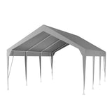Garvee 13'x20' Heavy Duty Carport, Waterproof UV-Protected Car Canopy for Cars, Boats & Storage, Durable Outdoor Shelter, Grey - Grey