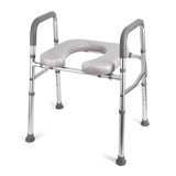 Garvee Raised Toilet Seat with Handles for Seniors, Supports Up to 350lbs, Adjustable Height Toilet Chair for Elderly and Disabled, Adult Potty Chair Bedside Commodes for Seniors - No Pocket
