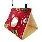 Garvee Pet Bird Parrot Triangle Hanging Cave Warm Hammock Sleeping Nest with Hole for Sleeping Hatching Small Santa