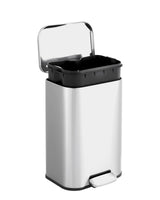 Garvee 5.2 Gal Stainless Steel Bathroom Trash Can With Soft-Close Lid And Removable Inner Bucket For Kitchen Living Room Office Silver - Silver