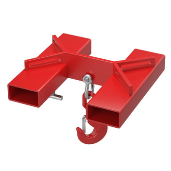 Garvee Forklift Lifting Hook Attachment, 6600 lbs Capacity, with Swivel Hook and 2 T-Bolts, Ideal for Converting Your Forklift into a Mobile Crane, Red