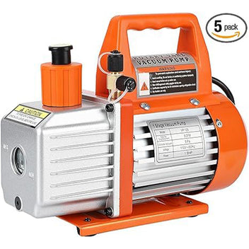 Garvee 9.6CFM 1HP Dual-Stage Rotary Vane Vacuum Pump + High Flow Rate + Heat Dissipation + Aluminum Alloy + Ergonomic Handle + Oil Window + For AC Repair, Resin Degassing