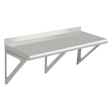 Garvee Commercial Shelves, Stainless Steel, Metal Wall-Mounted Shelving for Restaurants, Bars, Utility Rooms, Kitchens, and Garages with a Backsplash and Two Brackets, 400 Lb,24 * 12 * 11.5inch - silver