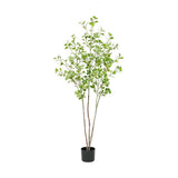 Garvee 5ft Artificial Ficus Tree with Natural Trunk Indoor Silk Ficus Leaves for Living Room Bedroom Office Balcony Decor - 150Cm
