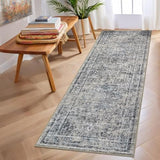 Garvee Hallway Runner Rug 2x6 - Washable Blue Kitchen Rugs Non Slip Soft Touch Carpet Runner Rug Stylish Rug Runner for Home Kitchen Bedroom Blue - Blue