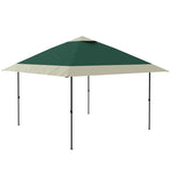 Garvee 13' x 13' Pop-up Gazebo Tent, Outdoor Patio Gazebo Instant Canopy Tent with Double Roof, Dark Green & Gray - Green