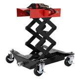 Garvee 450 lbs Auto Repair Lifting Jack - Heavy-Duty Transmission Jack with Adjustable Height (7.48"-22.83") for Vehicle Maintenance, Black - Black w/ Gloves