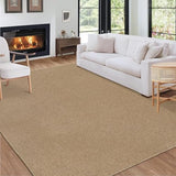 Garvee Extra Large 10x13 Living Room Rug Washable Rug Modern Solid Woven Rug Contemporary Indoor Soft Floor Carpet Non Slip Backing Low Pile Foldable Accent Rug for Bedroom Nursery Playroom Taupe - Brown