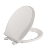 Garvee Durable Round Toilet Seat with Slow Soft Close - Easy to Install and Clean, Never Loosens - White, Fits Most Round Toilets Biscuit - Biscuit