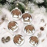 Garvee Christmas Wooden Ornaments Farmhouse Rustic Decoration Xmas Ornaments for Indoor Outdoor Party Decorations Wood as Shown - As Shown