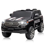 Garvee Ride - P Series: 12V Toyota Land Cruiser Kids' Car: Remote, LED, 3 Speeds, Dual 45W Motors, USB Music, Seat Belt, CPC & ASTM Approved - Black - Black