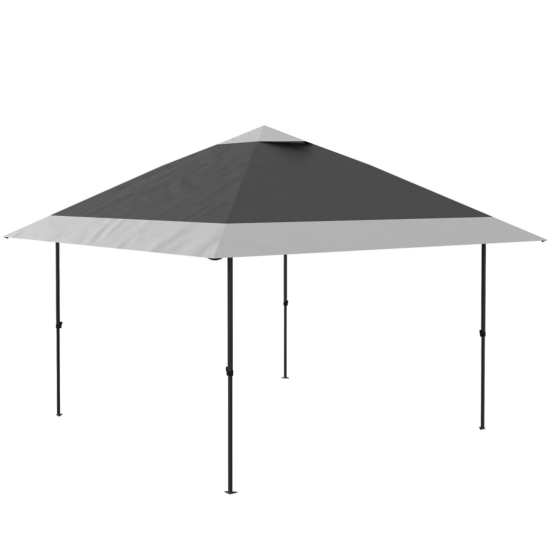Garvee 12' x 12' Pop-Up Instant Gazebo Tent, Double Roof Patio Gazebo Portable Sun Shelter Outdoor Canopy Tent for Deck, Backyard, Garden, Patio, Lawns, Dark Gray & Light Gray