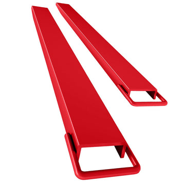 Garvee Forklift Extensions,4.5 Inch Width Pallet Fork Extensions, Heavy Duty Sliding Forklift Attachment, 1 Pair Fork Extensions for Forklift, Red