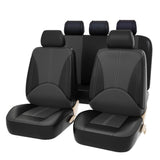 Garvee Car Seat Covers Full Set Universal Fit Breathable Auto Seat Protectors with Headrest Covers Airbag Compatible Washable Easy Install for Cars SUVs Vans K - Grey